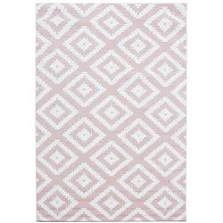 Teppich Schlafzimmer Geometrisch Elegant Waschbar Strapazierfähig Wohnzimmer Esszimmer Pflegeleicht Pink 160x230 cm – INN von Kadima Design