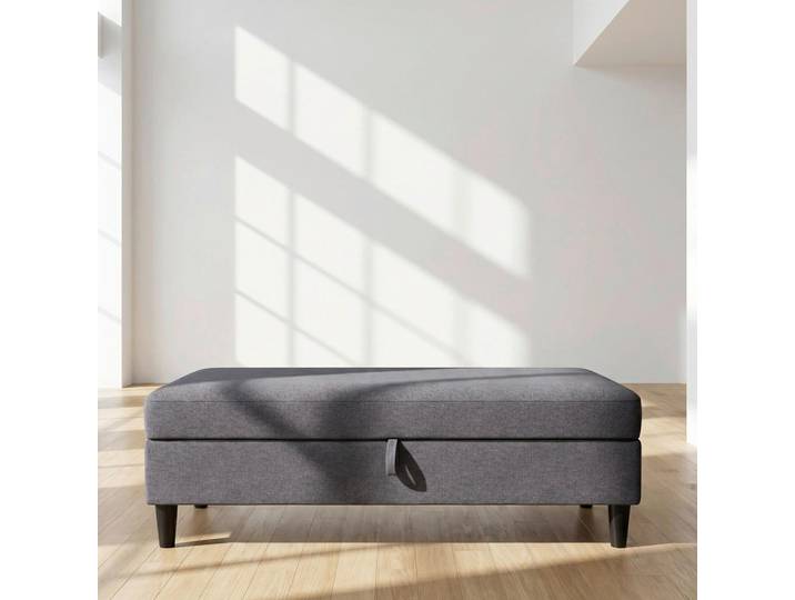Livetastic Hocker Hannover, Grau, Kunststoff, Uni, rechteckig, 130x43x69 cm, Stauraum, Wohnzimmer, Hocker, Sitzhocker