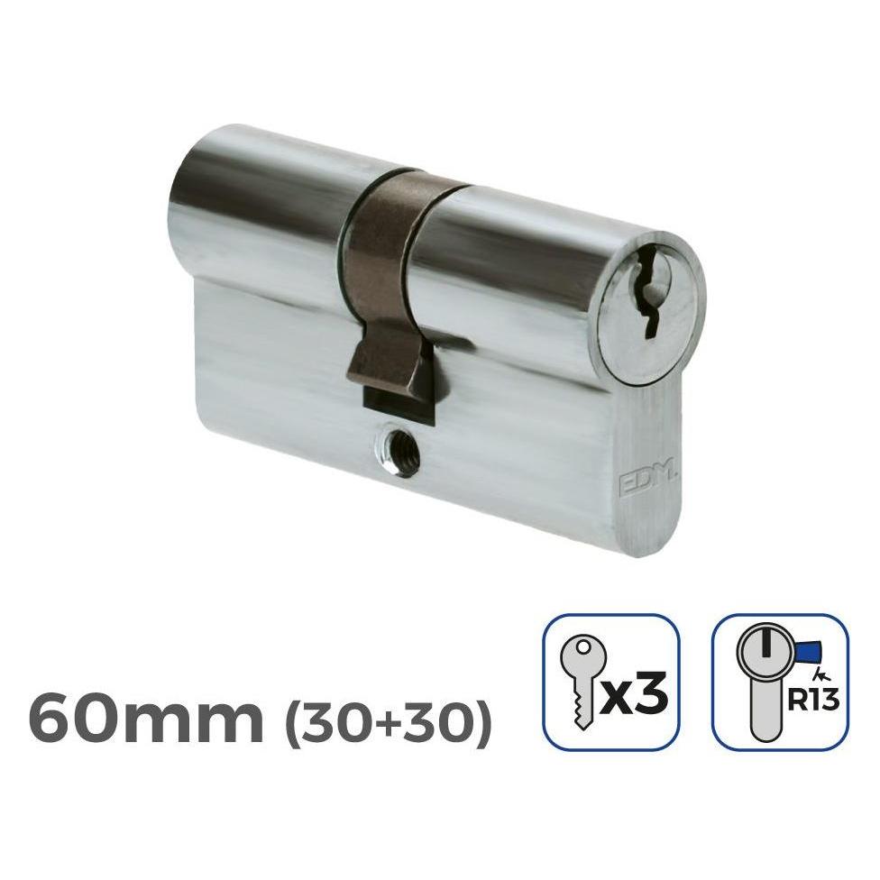 EDM Product Zylinder 85177 R13 Nickel Schliessbart Kurz Europäisch (60 mm) (45268813)