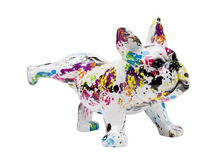 Kare Design Deko Figur Splash Bulldog, Mehrfarbig, Hund, Polyresin, Unikat, teilweise Handgearbeitet, 32x18x21cm (H/B/T)