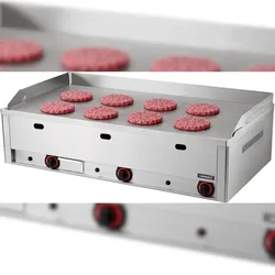 Gas Griddleplatte - Verchromt 90 Glatt CPASC90GB Casselin