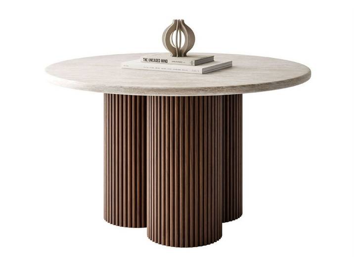 Lookway Couchtisch CANYON mit geriffeltem Sockel, 80x46 cm