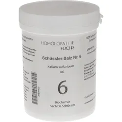 HOMOEOPATHIEFUCHS Schüssler-Salz Nummer 6 Kalium sulfuricum D6 Biochemie 1000 St Tabletten