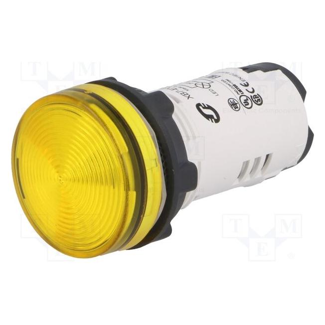 Schneider Electric 22mm Pilot LightIntegrated LED Yellow (XB7EV05BP)