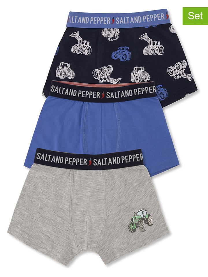 Salt and Pepper 3er-Set: Boxershorts in Bunt - 104/110