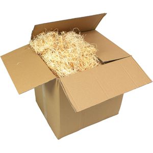 Frank-Flechtwaren Holzwolle Natur, 10kg, Füllmaterial, braun