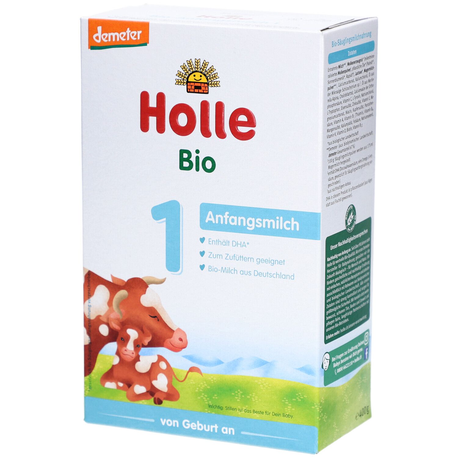 Holle Bio Säuglings Milchnahrung 1 400 g Pulver