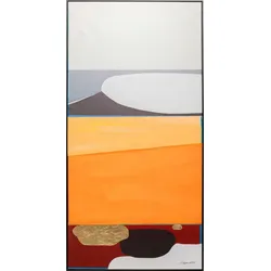KARE DESIGN Wandbild 73 x 143 cm Abstract Kunststoff Orange
