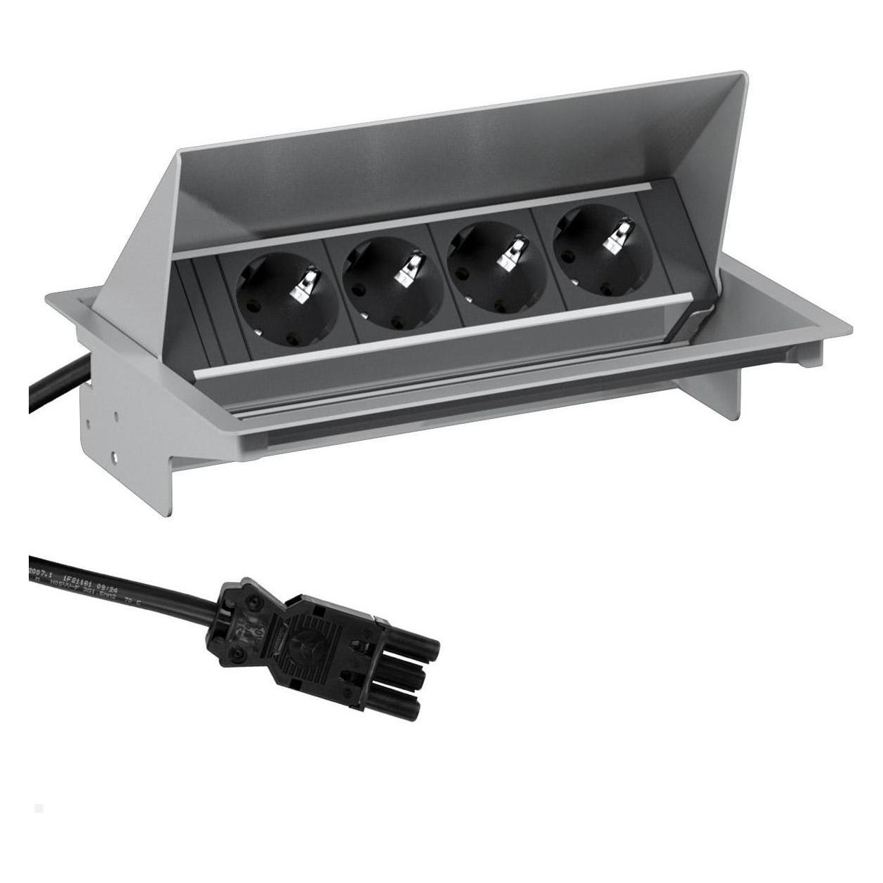 Bachmann CONEO Set Einbau Steckdose 4-fach 4x Steckdose (900.423) (CEE 7/3) (48837470)