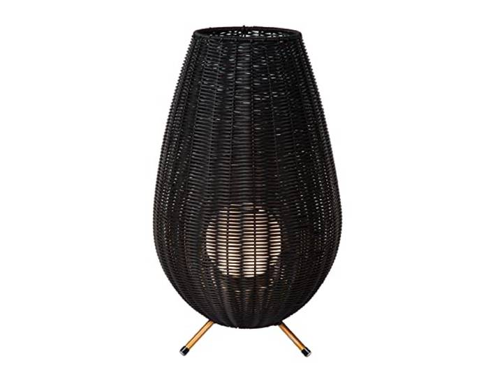 Lucide COLIN IP44 - wiederaufladbare Tischlampe Außen - Akku/Batterie - LED Dim. - 1x3W 3000K - IP44-3 StepDim - Schwarz