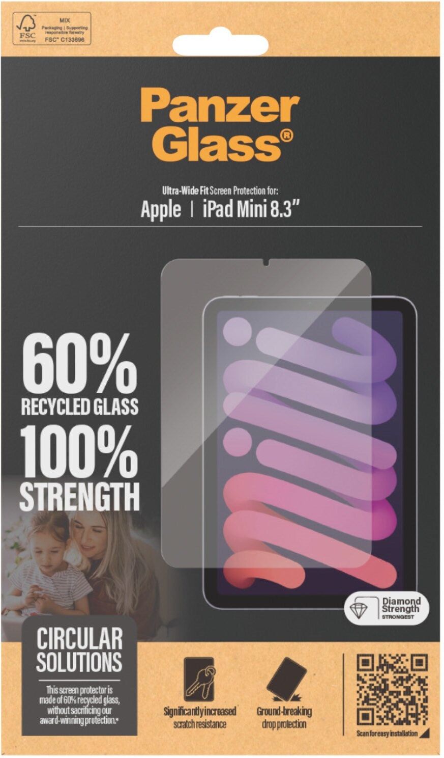 PanzerGlass Skærmbeskytter til iPad Mini 2024 – Optimal Beskyttelse og Perfekt Pasform
