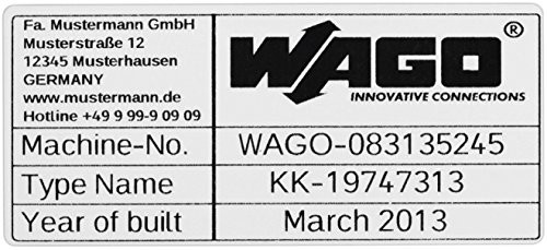 WAGO 210-804 etiketten voor thermische transferprinter, zilver, 99 x 44 mm