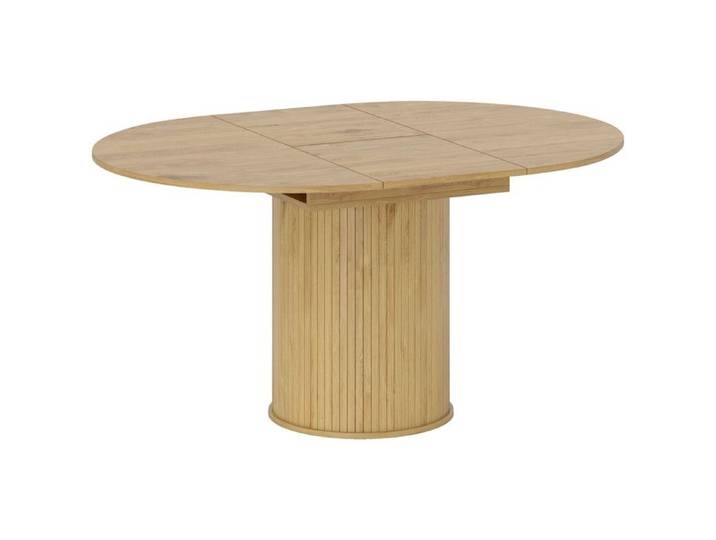 Table ronde extensible DEBRA aspect bois naturel