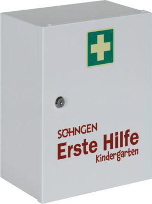 Verbandschrank Soehngen Kindergarten, für Kinder bis 6 Jahren, DIN 13157, abschließbar, L 302 x B 140 x H 362 mm, weiß