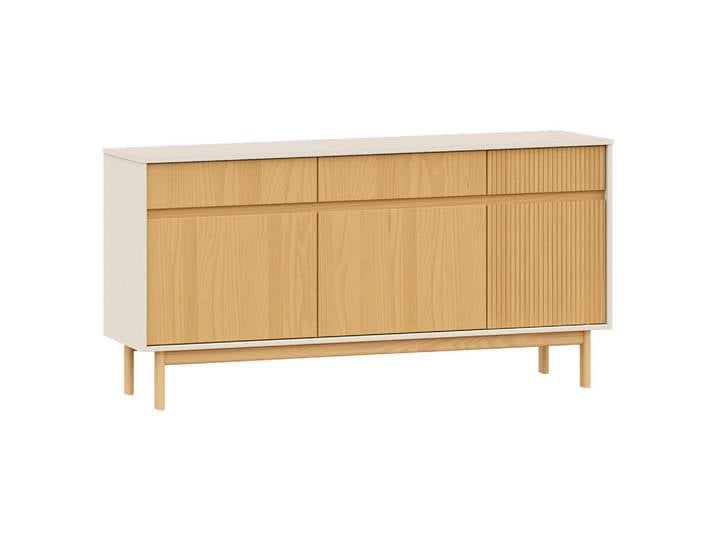 Livetastic Sideboard Cava, Natur, Kaschmir, Holz, Pinie,Pinie,Pinie, vollmassiv,vollmassiv,massiv, 3 Fächer, 3 Schublade(n) Schubladen, 160x78x42 cm, Holzmöbel, Kleinmöbel Holz, Holzkommoden, Sideboards Holz