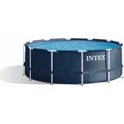 Intex Frame Pool 366 x 122 cm | Rundpool mit Sicherheitsleiter