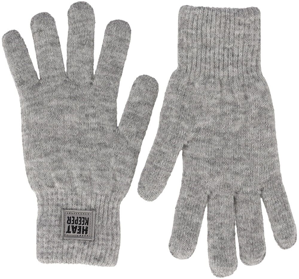 Thermohandschuhe HEATKEEPER, Damen, grau, Strick, Materialmix, Handschuhe Thermohandschuhe, Thermo-isolierend, TOG 1.9, atmungsaktiv grau Einheitsgröße