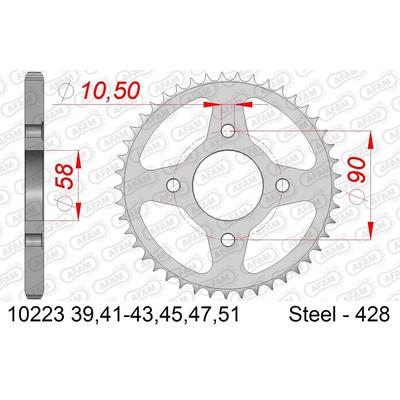 AFAM Kettenrad 10223-45