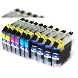 10x Tintenpatronen kompatibel f. MFC-J650DW  ersetzt Brother LC-121 / LC-123 / LC-125 / LC-127 Tintenpatronen