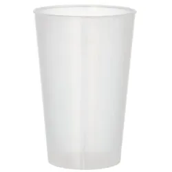 15 Mehrweg-Trinkbecher PP 0,3 l Ø 8 cm · 11,7 cm transluzent extra stabil