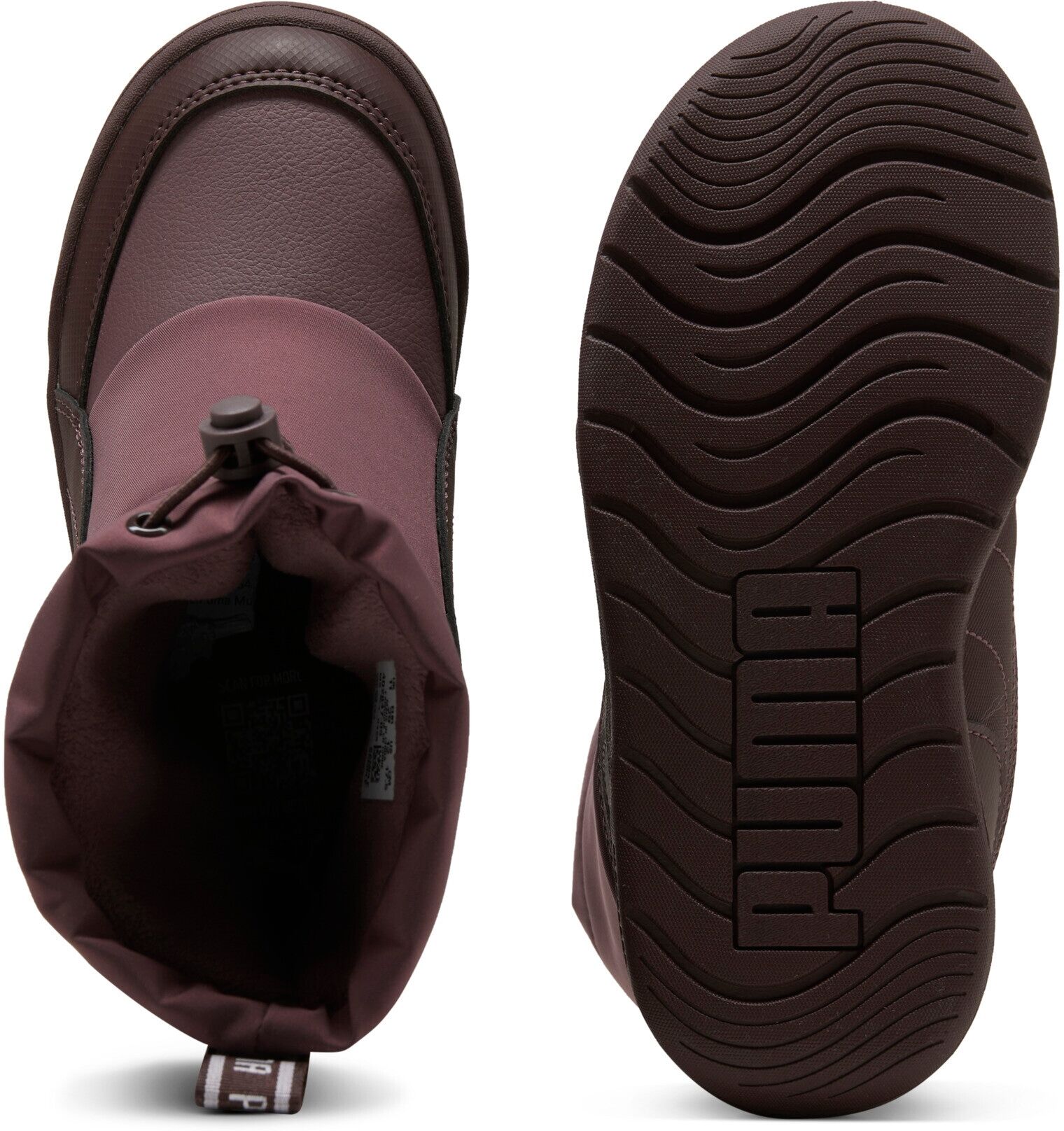 Winterboots PUMA "MULTIFLEX 2 BOOT AC PS", Kinder, Gr. 31, Textil, rich cocoa, chocolate fondue, unifarben, Schuhe Winterboots, für Sportmode, Wintermode und Outdoormode, knöchelhoher Schnitt