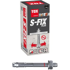 Tox Schwerlastdübel S-Fix Plus, verzinkt, M6 x 70mm, 100 Stück