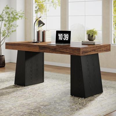 Bluebell "55"" Executive Desk, Office Desk with Double Pedestal for Home Office"