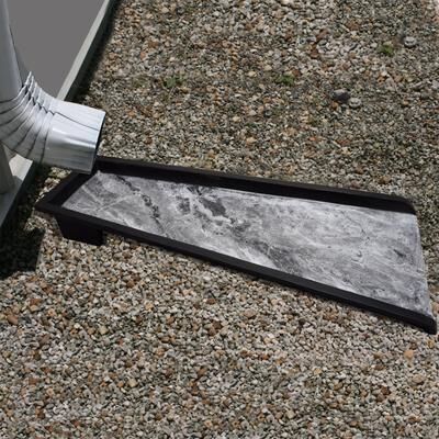 Oakland Living Corporation Faux Marble Cast Aluminum Downspout Gutter 24 in. Splash Block