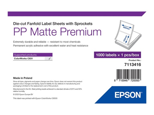 Epson Premium - Polypropylen (PP) - matt - permanenter (7113416)