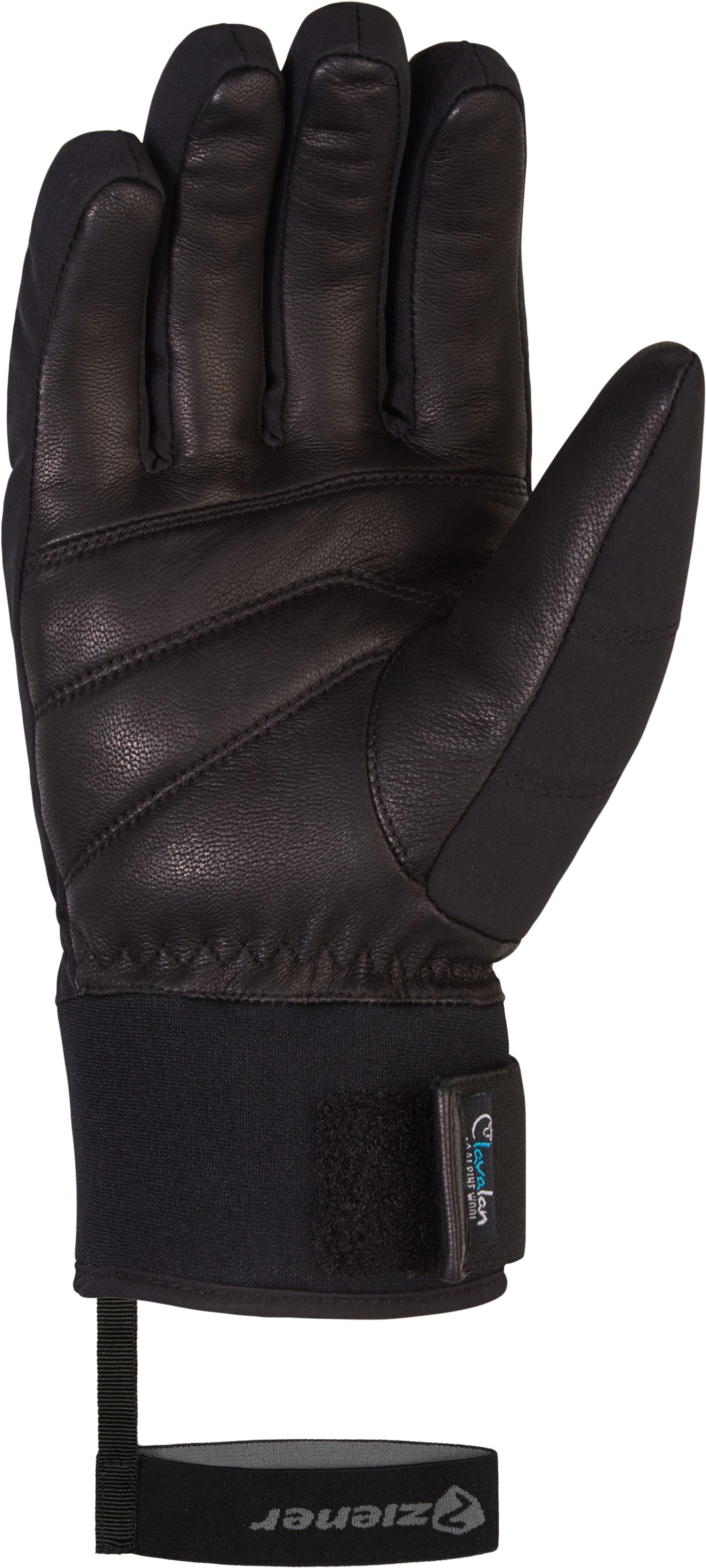 Skihandschuhe ZIENER "KALE", Damen, Gr. 6,5, schwarz, Kunstfaser, Handschuhe Skihandschuhe schwarz 6,5
