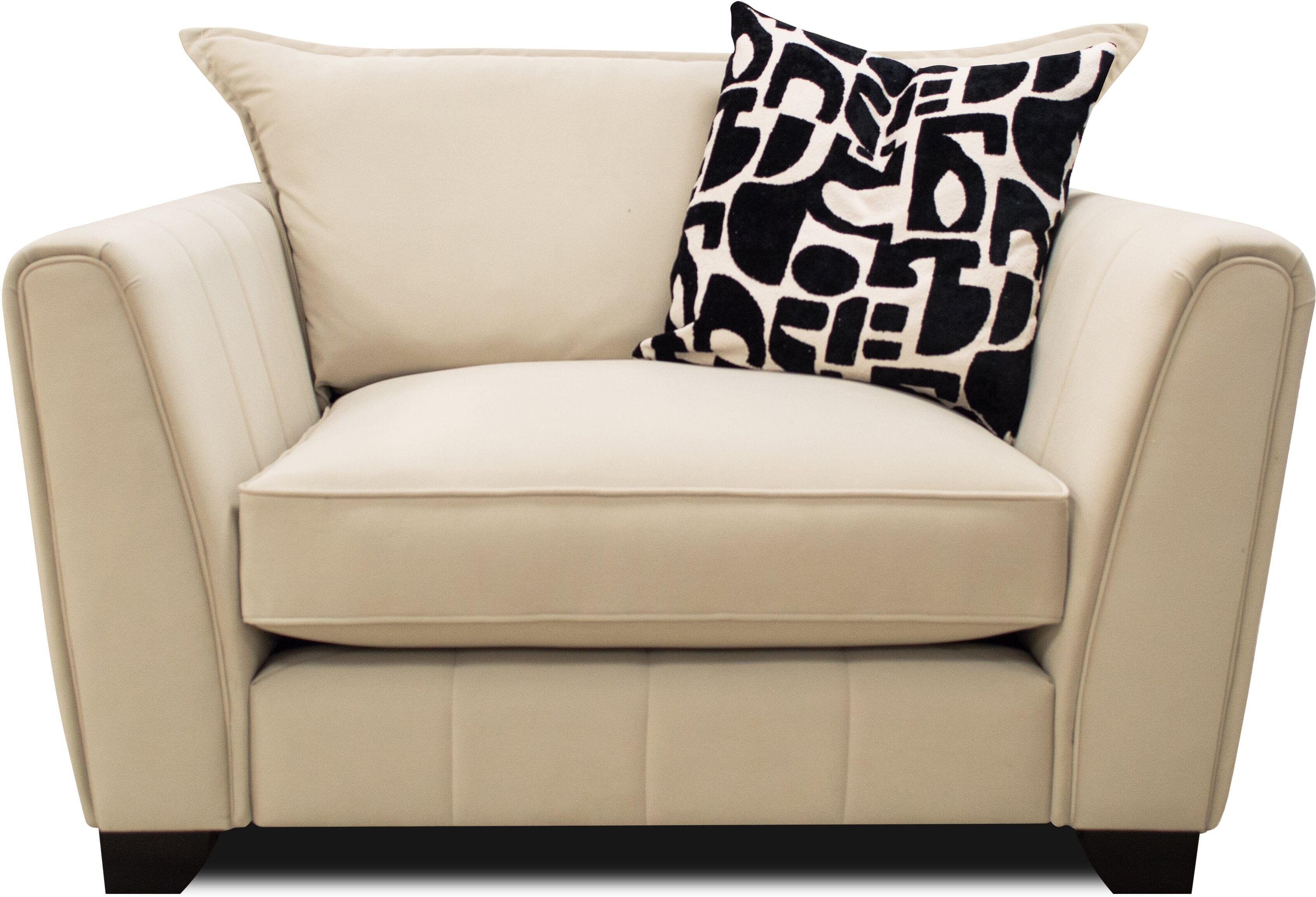 Avalon Neutral Velvet Sofa Range with Monochrome Accents, Love Seat