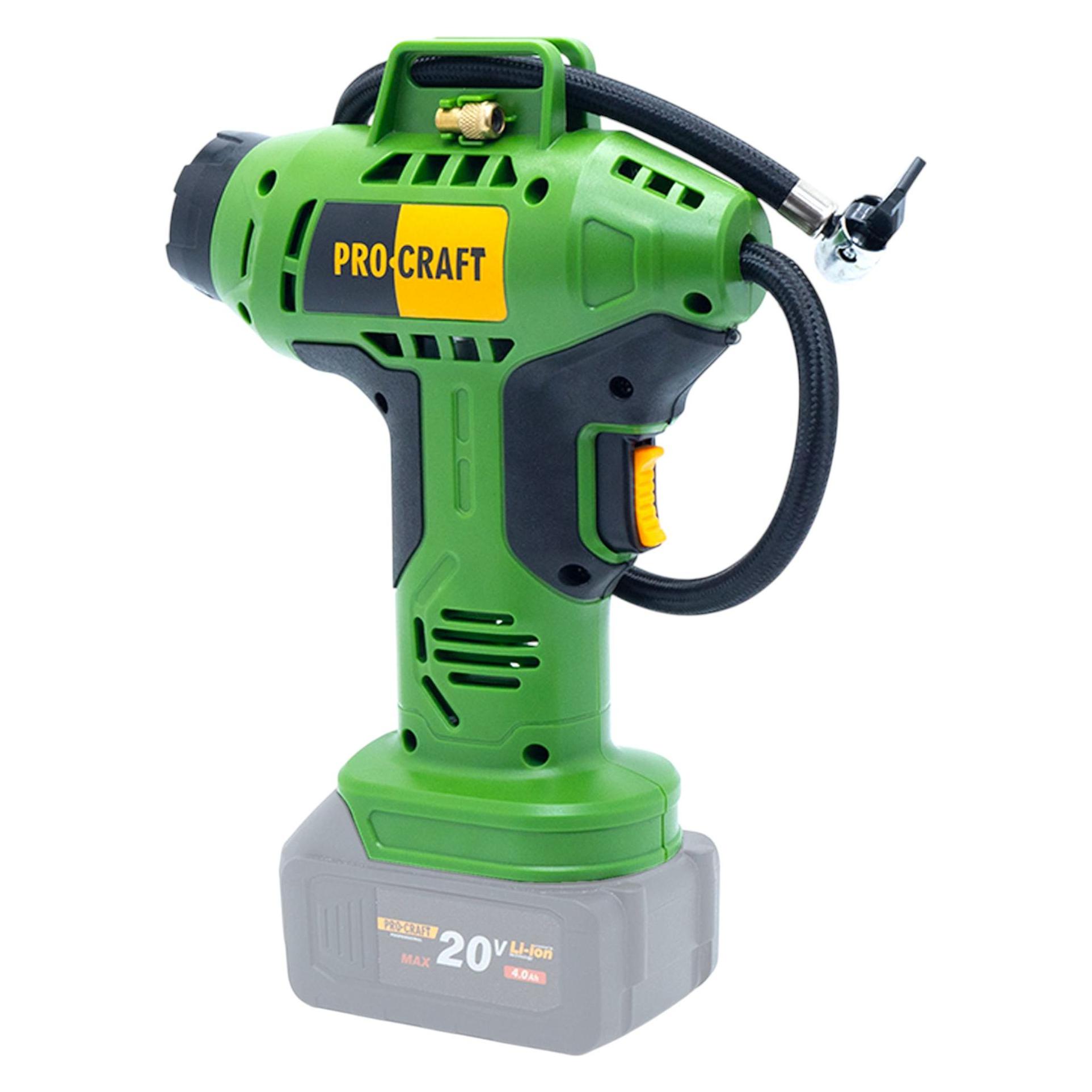 Procraft LK20 Akku Kompressor 20 V 11 bar + 1x Akku 2,0 Ah + Ladegerät (11 Bar) (LK20)