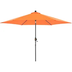 doppler Mittelmastschirm myZONE 305 Auto Tilt, Aluminium Anthrazit / 100 % Polyester 180 g/m2 Orange
