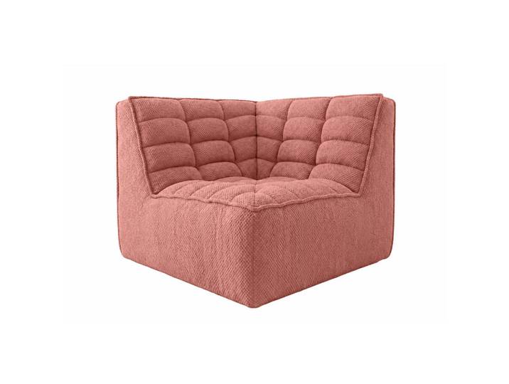 Kaiser Möbel Eckmodul, Modul, Plüschstoff Pop, Rosa, Lazy, Holz, 93x76x93 cm, Wohnzimmer, Sofas & Couches, Sofas