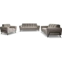SITZGARNITUR Volare Sofas+Sessel, ohne Schlaffunktion, Hellbraun