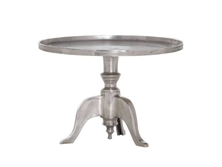 Table basse Melur Ø 65cm Argenté/Argenté