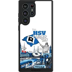 Nivocase Handyhülle für Samsung Galaxy S22 Ultra Hülle NIVOpure Case Schwarz Aufstieg Hamburger SV (Samsung Galaxy S22 Ultra), Smartphone Hülle, Schwarz