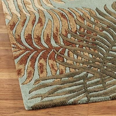 Kas Oriental Rugs Inc / Ds "Fern View Rug Runner 2'3"" x 8', 2'3"" x 8', Aqua"