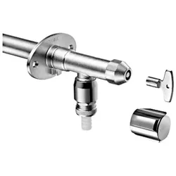 Schell Polar II frostsichere Komplettarmatur mit Rohrbelüfter 039960399 DN 15, mattchrom,mit Rohrbelüfter