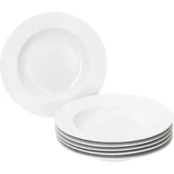 6er Set TOMMY Suppenteller weiß Porzellan