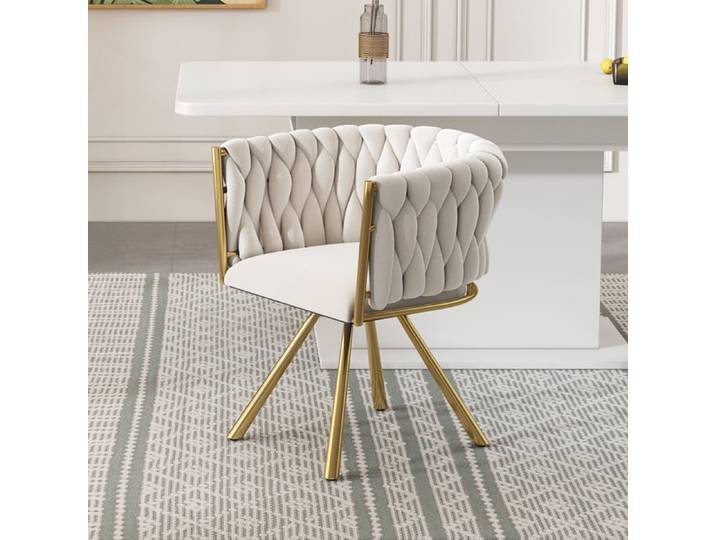 Chaise pivotante en velours - Velours luxueux - Pivotante 360° - Design ergonomique - Style moderne