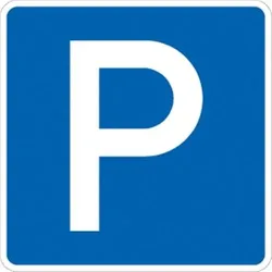 Verkehrsschild VZ314, Parken, Alu, RA1, 600x600 mm