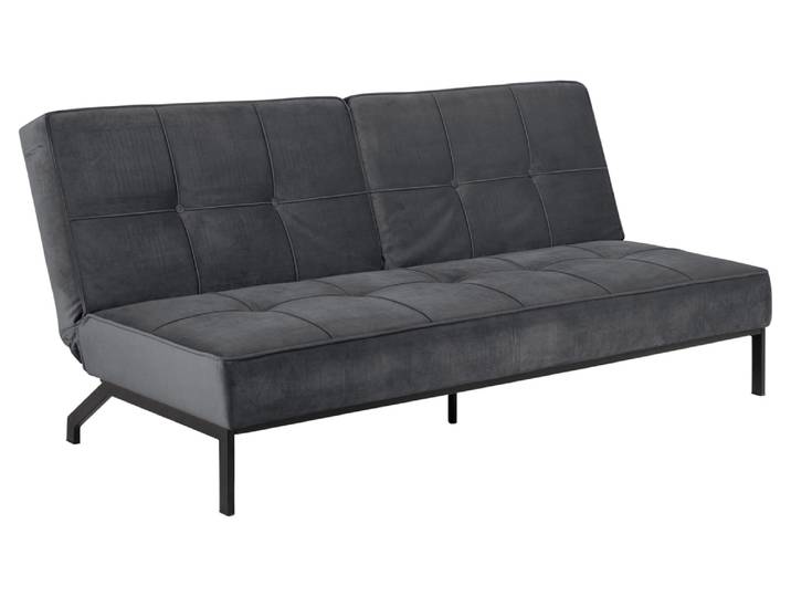 Actona Perugia Bettcouch Dunkelgrau/schwarz