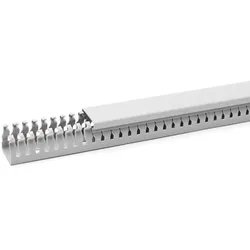 OBO 6132360 Verdrahtungskanal BE DIN Set 50x37, 5 7030, PVC, steingrau, RAL 7030  - 2 Meter