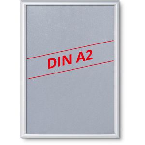 Böttcher-AG Klapprahmen Premium, 25 mm Profil, DIN A2, silber, Aluminium, mit UV-beständiger Schutzfolie