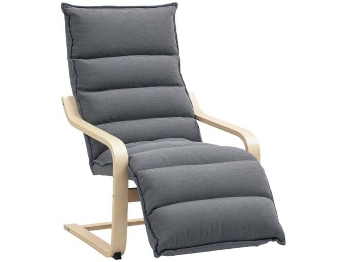 HOMCOM Modern Akzent-Sessel Samtbezogen mit Fußstütze Dunkelgrau Wohnzimmer, Holzrahmen, bequemer Sessel, Schlafzimmer, Balkon