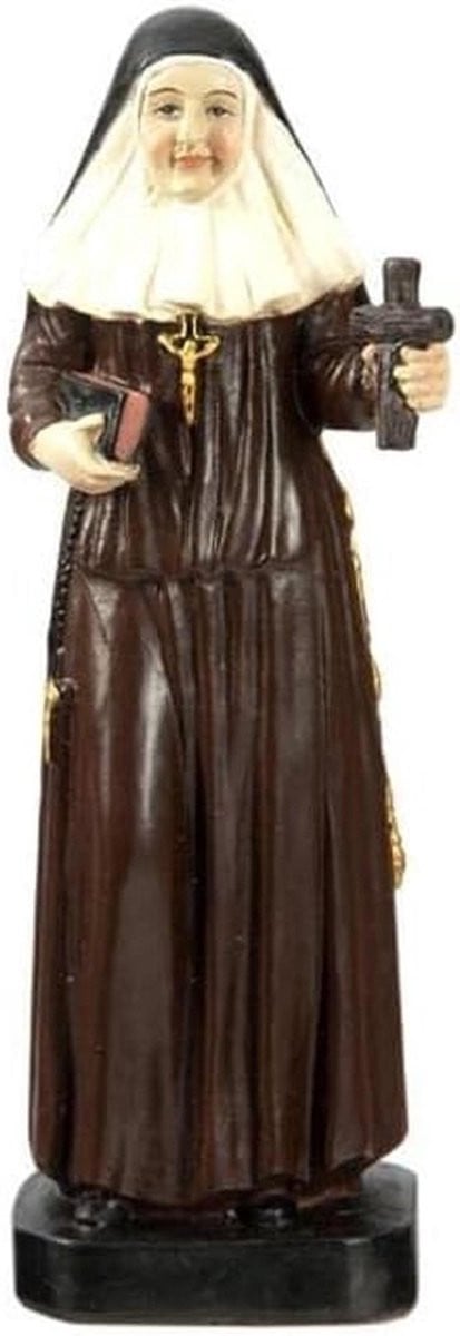 Engel des Kruis Figuur - Handbeschilderd Religieus Beeldje - Meerkleurig - Hoogte: 11 cm