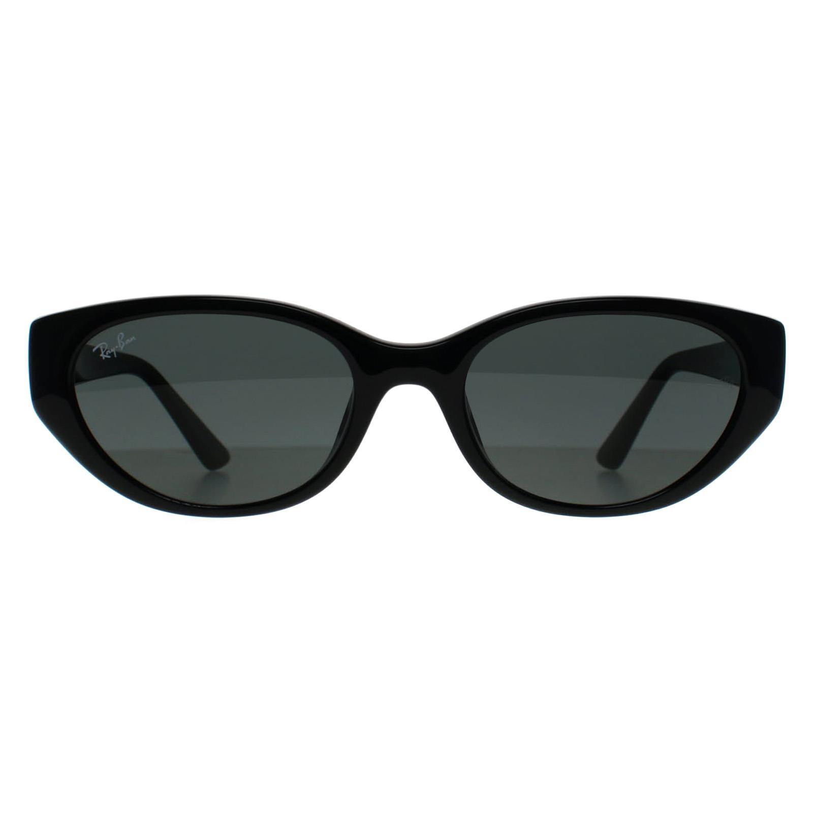 Ray-Ban RB4457D Bio Based 667787 gepolijst zwart donkergrijs zonnebril