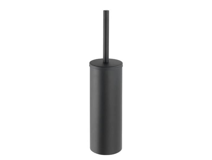 Brosse WC Bosio II Acier inoxydable Seau : Polypropylène Noir/Noir 9 x 41 x 13cm