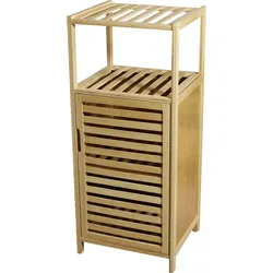 TRENDSTABIL Baderegal mit Tür aus Bambus , ca. 36,5 x 32,5 x 86 cm